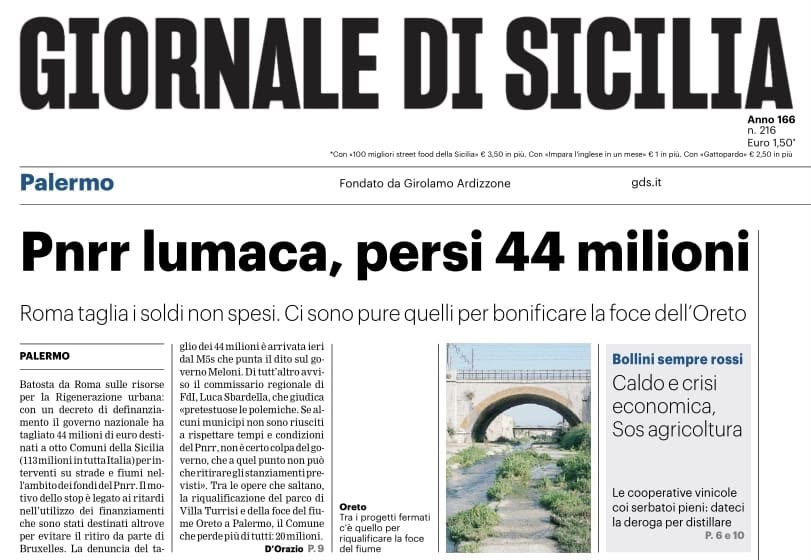 44milioni svaniti per fondi e rigenerazione (GdS)